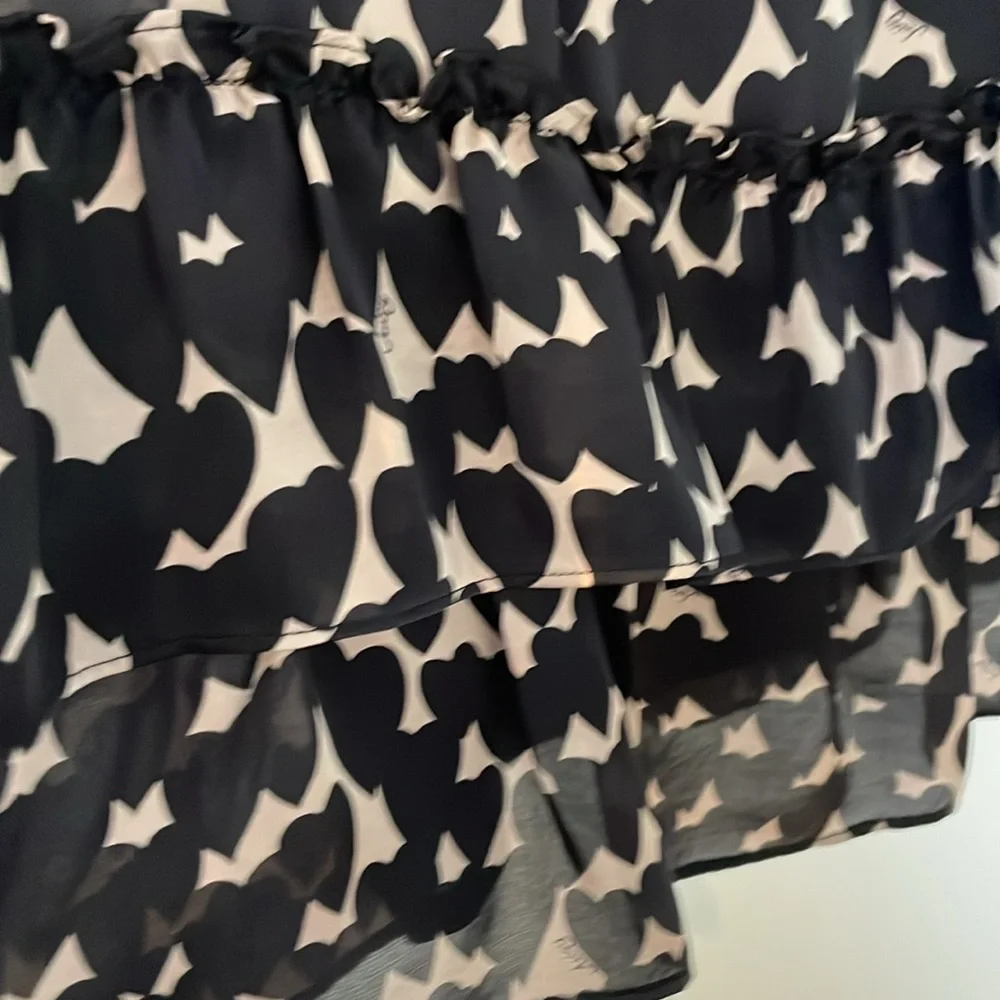 Juicy Couture, 100% Silk, Chic Black and Dusty Pink Patterned Dress, Size 14 - Picture 11 of 12